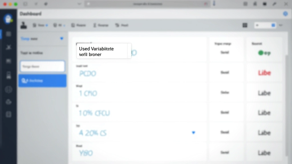 Dashboard de design mostrando variáveis CSS e como elas se comportam em diferentes tamanhos de viewport