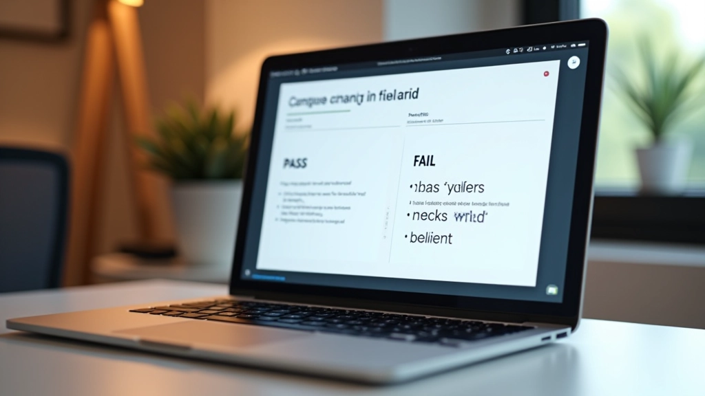 Tela de ferramenta de teste de contraste WCAG com resultado de razão de contraste