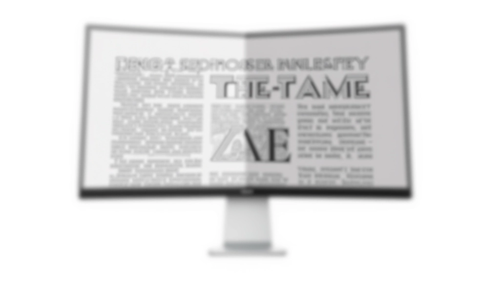 Página web mostrando lado a lado comparação de fontes com alto e baixo contraste visual entre cabeçalho e corpo de texto